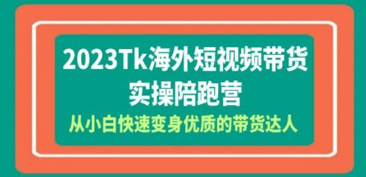2023-Tk海外短视频带货-实操陪跑营，从小白快速变身优质的带货达人！-轻松搞定副业 - 高效赚钱方法和建议