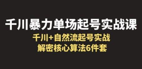 千川暴力单场·起号实战课：千川+自然流起号实战， 解密核心算法6件套-轻松搞定副业 - 高效赚钱方法和建议