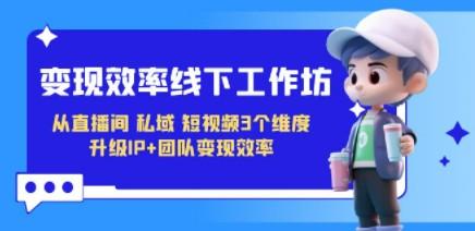 变现-效率线下工作坊，从直播间、私域、短视频3个维度 升级IP+团队变现效率-轻松搞定副业 - 高效赚钱方法和建议