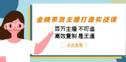 金牌带货主播打造实战课：百万主播 不可追，高效复制 是王道（10节课）-轻松搞定副业 - 高效赚钱方法和建议