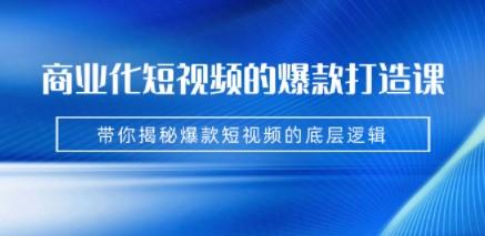 商业化短视频的爆款打造课：手把手带你揭秘爆款短视频的底层逻辑（9节课）-轻松搞定副业 - 高效赚钱方法和建议