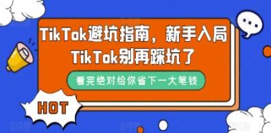 TikTok·避坑指南，新手入局Tk别再踩坑了（10节课）-轻松搞定副业 - 高效赚钱方法和建议
