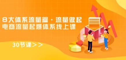 8大体系流量篇·流量做起，电商流量起爆体系线上课（30节课）-轻松搞定副业 - 高效赚钱方法和建议