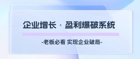 老板必看：企业增长·盈利爆破系统 实现企业破局-轻松搞定副业 - 高效赚钱方法和建议