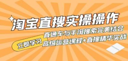淘宝直搜实操操作 直通车与手淘搜索完美结合（高级运营课程+直搜精华实战）-轻松搞定副业 - 高效赚钱方法和建议