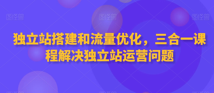 独立站搭建和流量优化，三合一课程解决独立站运营问题-轻松搞定副业 - 高效赚钱方法和建议