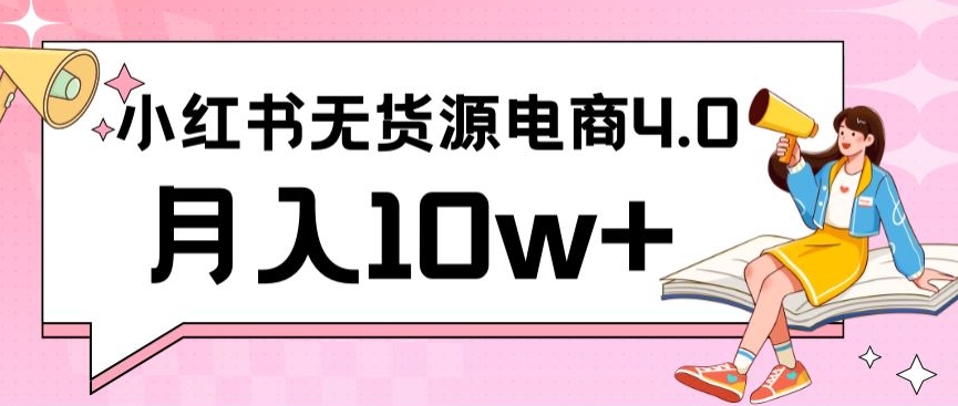 小红书新电商实战，无货源实操从0到1月入10w+联合抖音放大收益【揭秘】-轻松搞定副业 - 高效赚钱方法和建议