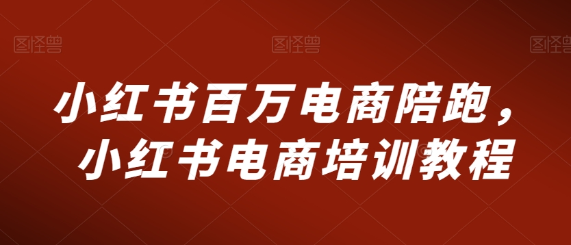 小红书百万电商陪跑，小红书电商培训教程-轻松搞定副业 - 高效赚钱方法和建议