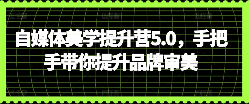 自媒体美学提升营5.0，手把手带你提升品牌审美-轻松搞定副业 - 高效赚钱方法和建议
