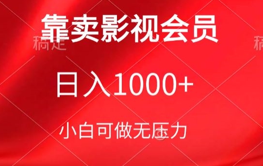 靠卖影视会员，日入1000+，落地保姆级教程，新手可学【揭秘】-轻松搞定副业 - 高效赚钱方法和建议
