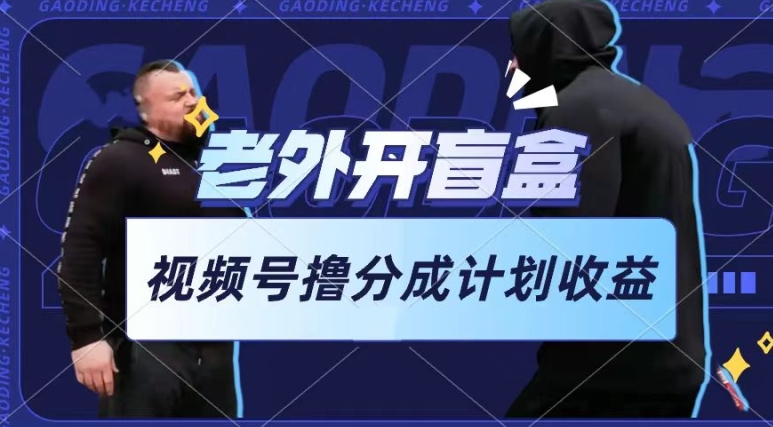 老外开盲盒视频，撸视频号分成计划收益，每天只需一小时，新手小白轻松上手【揭秘】-轻松搞定副业 - 高效赚钱方法和建议
