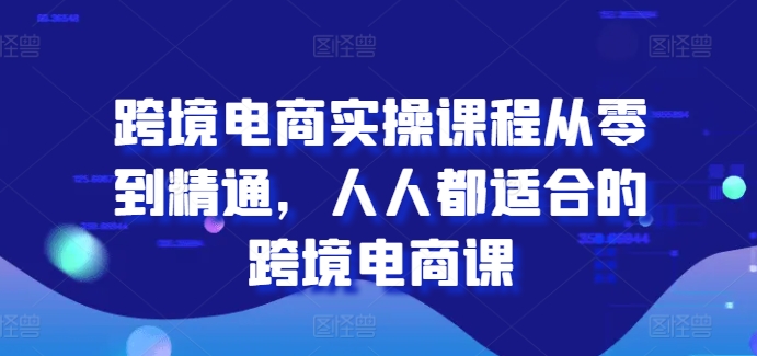 跨境电商实操课程从零到精通，人人都适合的跨境电商课-轻松搞定副业 - 高效赚钱方法和建议