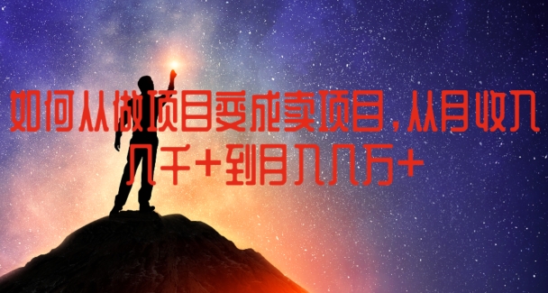 如何从做项目变成卖项目，从月收入几千到月入几万【揭秘】-轻松搞定副业 - 高效赚钱方法和建议