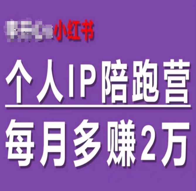小红书个人IP陪跑营，60天拥有自动转化成交的双渠道个人IP，每月多赚2w-轻松搞定副业 - 高效赚钱方法和建议