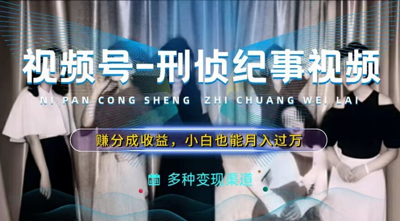 利用刑侦纪实视频，赚视频号分成计划收益，操作简单，新手小白轻松月入过万【揭秘】-轻松搞定副业 - 高效赚钱方法和建议