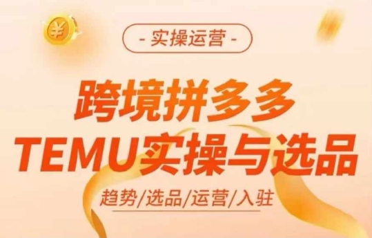 跨境拼多多TEMU实操与选品，多多temu跨境选品运营实操-轻松搞定副业 - 高效赚钱方法和建议