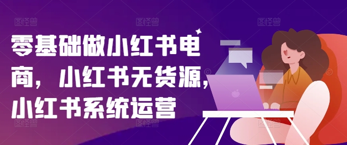 零基础做小红书电商，小红书无货源，小红书系统运营-轻松搞定副业 - 高效赚钱方法和建议