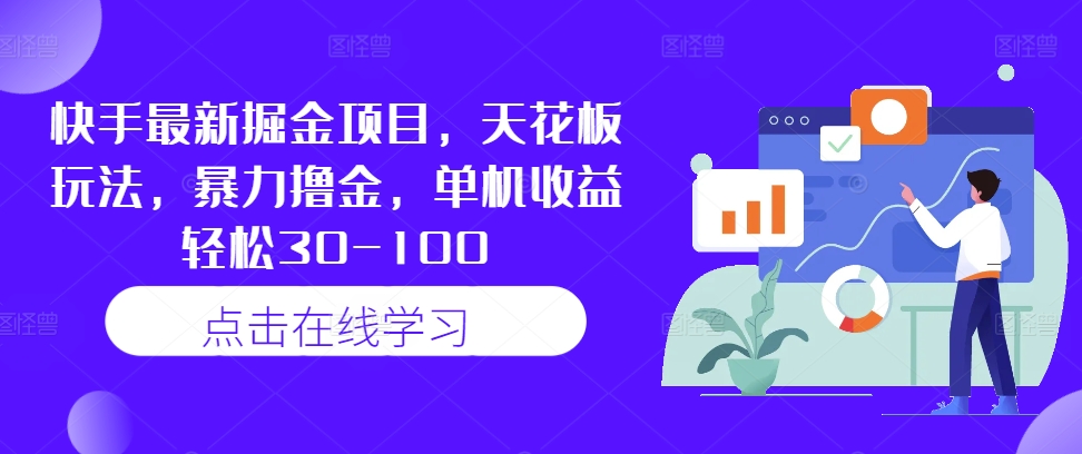 快手最新掘金项目，天花板玩法，暴力撸金，单机收益轻松30-100-轻松搞定副业 - 高效赚钱方法和建议