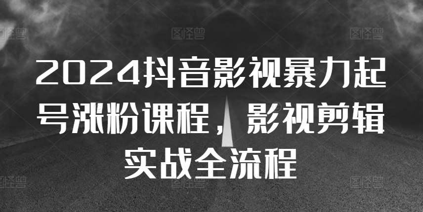 2024抖音影视暴力起号涨粉课程，影视剪辑搬运实战全流程-轻松搞定副业 - 高效赚钱方法和建议