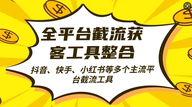 全平台截流获客工县整合全自动引流，日引2000+精准客户【揭秘】-轻松搞定副业 - 高效赚钱方法和建议