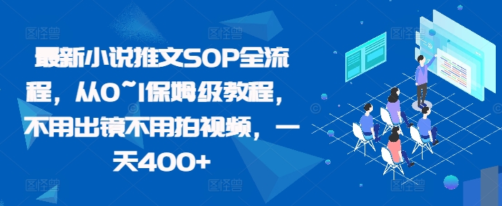 最新小说推文SOP全流程，从0~1保姆级教程，不用出镜不用拍视频，一天400+-轻松搞定副业 - 高效赚钱方法和建议
