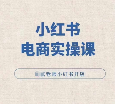 小红薯电商实操课，小红书开店实操必学课-轻松搞定副业 - 高效赚钱方法和建议