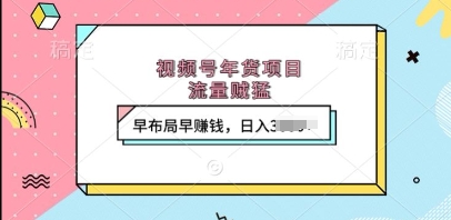 视频号年货项目，流量贼猛，早布局早挣钱，日入上k【揭秘】-轻松搞定副业 - 高效赚钱方法和建议