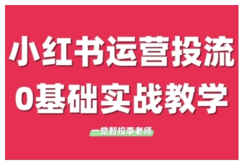 小红书运营投流，小红书广告投放从0到1的实战课，学完即可开始投放-轻松搞定副业 - 高效赚钱方法和建议