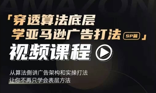 穿透算法底层，学亚马逊广告打法SP篇，从算法侧讲广告架构和实操打法，让你不再只学会表层方法-轻松搞定副业 - 高效赚钱方法和建议