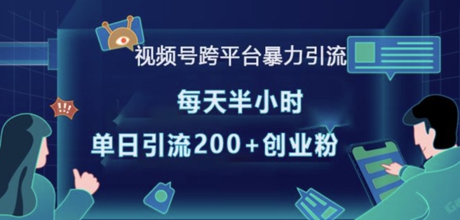 视频号跨平台暴力引流，每天半小时，单日引流200+精准创业粉-轻松搞定副业 - 高效赚钱方法和建议