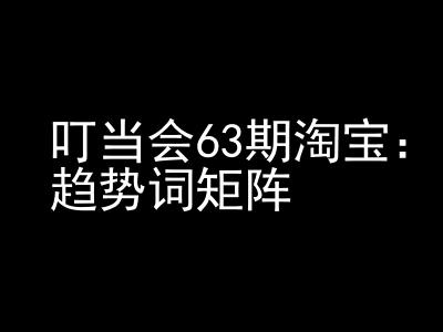《淘宝天猫打爆班》原创高阶技术第63期，趋势词矩阵技术和玩法-轻松搞定副业 - 高效赚钱方法和建议
