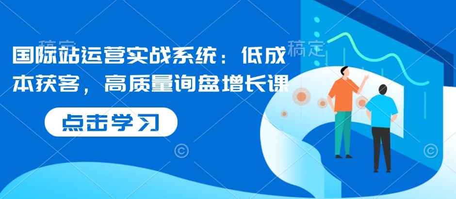 国际站运营实战系统：低成本获客，高质量询盘增长课-轻松搞定副业 - 高效赚钱方法和建议