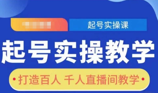 起号实操教学，打造百人千人直播间教学-轻松搞定副业 - 高效赚钱方法和建议