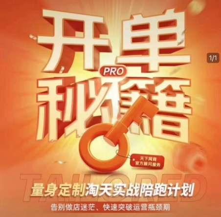 淘宝开单秘籍PRO，量身定制淘天实战陪跑计划，告别做店迷茫、快速突破运营瓶颈期-轻松搞定副业 - 高效赚钱方法和建议