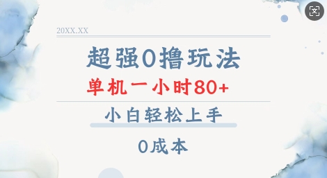 超强0撸玩法 录录数据 单机 一小时轻松80+ 小白轻松上手 简单0成本【仅揭秘】-轻松搞定副业 - 高效赚钱方法和建议