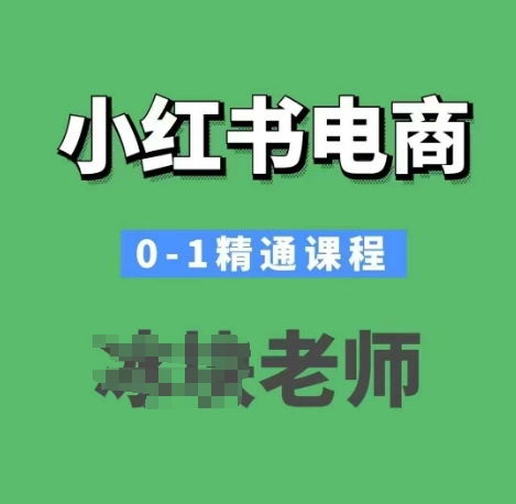 小红书电商0-1精通课程，小红书开店必学课程-轻松搞定副业 - 高效赚钱方法和建议