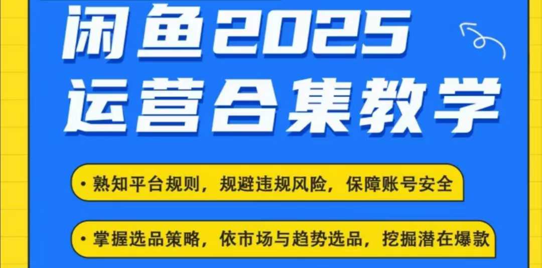 2025闲鱼电商运营全集，2025最新咸鱼玩法-轻松搞定副业 - 高效赚钱方法和建议