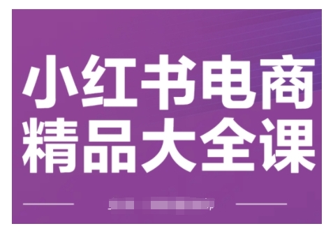 小红书电商精品大全课，快速掌握小红书运营技巧，实现精准引流与爆单目标，轻松玩转小红书电商-轻松搞定副业 - 高效赚钱方法和建议
