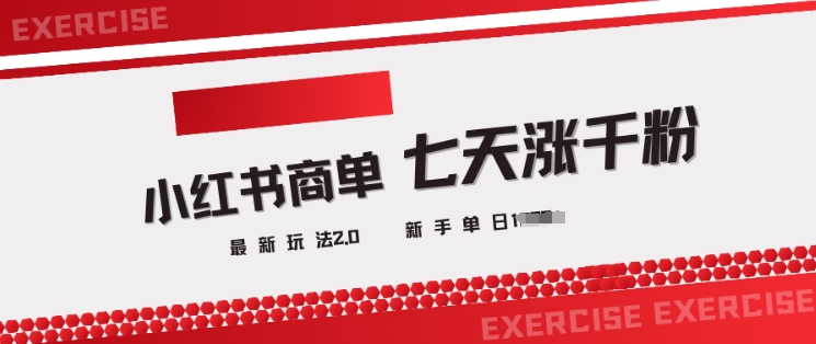 小红书商单2.0最新玩法，3天涨千粉单日变现多张-轻松搞定副业 - 高效赚钱方法和建议