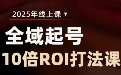 2025全域起号10倍ROI打法课，助你提升直播间的投资回报率-轻松搞定副业 - 高效赚钱方法和建议