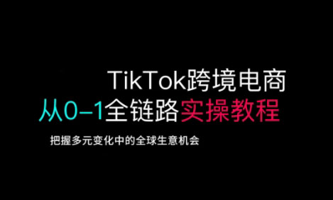 TikTok跨境电商从0-1全链路全方位实操教程，把握多元变化中的全球生意机会-轻松搞定副业 - 高效赚钱方法和建议