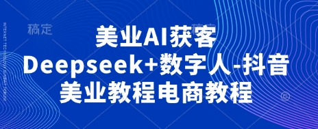 美业AI获客Deepseek+数字人-抖音美业教程电商教程-轻松搞定副业 - 高效赚钱方法和建议