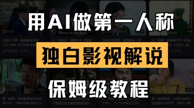 用AI做第一人称独白影视解说，手把手教学，保姆级教程-轻松搞定副业 - 高效赚钱方法和建议