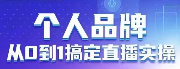 个人品牌：从0到1搞定直播实操，用直播为你的个人品牌赋能，六大实操板块，放大个人影响力-轻松搞定副业 - 高效赚钱方法和建议