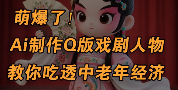 用Ai制作Q版戏剧人物，手把手教你吃透中老年经济，5分钟一个成品，多渠道变现-轻松搞定副业 - 高效赚钱方法和建议