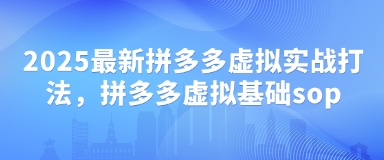 2025最新拼多多虚拟实战打法，拼多多虚拟基础sop-轻松搞定副业 - 高效赚钱方法和建议