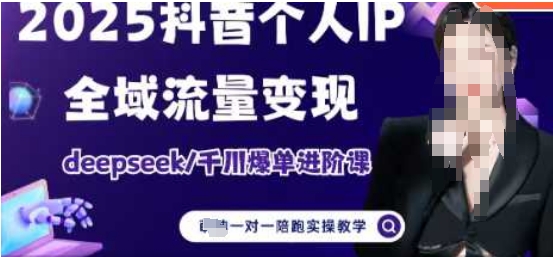 2025个人IP短视频带货(进阶版)全域流量变现，deepseek千川爆单进阶课-轻松搞定副业 - 高效赚钱方法和建议