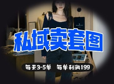 私域卖套图每天3-5单，每单利润99-轻松搞定副业 - 高效赚钱方法和建议